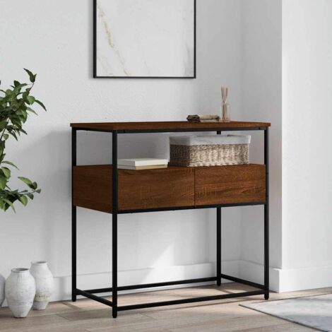 Table console-Table d'entrée chêne marron 75x40x75 cm bois d'ingénierie