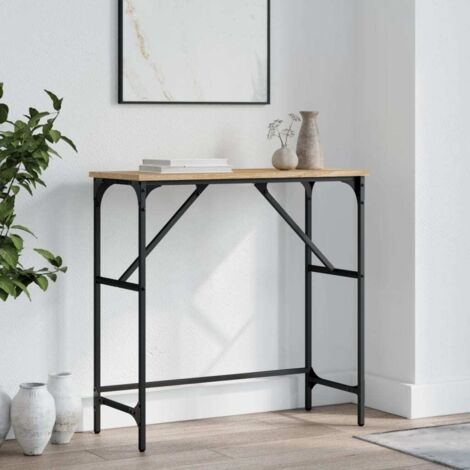 Table console-Table d'entrée chêne sonoma 75x32x75 cm bois d'ingénierie