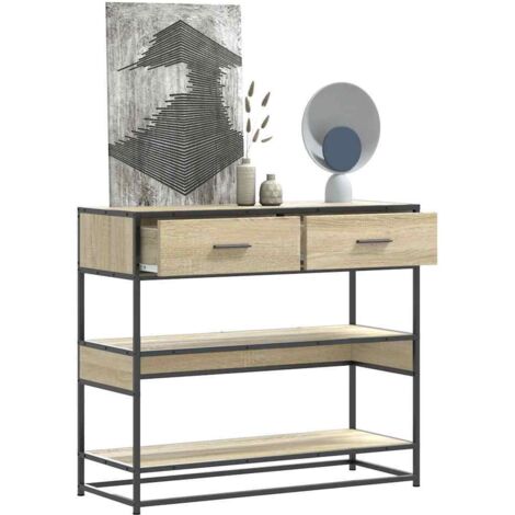 Table console-Table d'entrée chêne sonoma 90x35x80 cm bois d'ingénierie 207806
