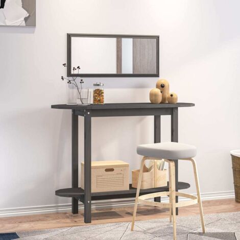 Table console-Table d'entrée Gris 110x40x80 cm Bois massif de pin