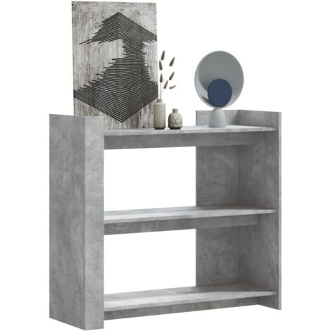 Table console-Table d'entrée gris béton 100x35x90 cm bois d'ingénierie 191816