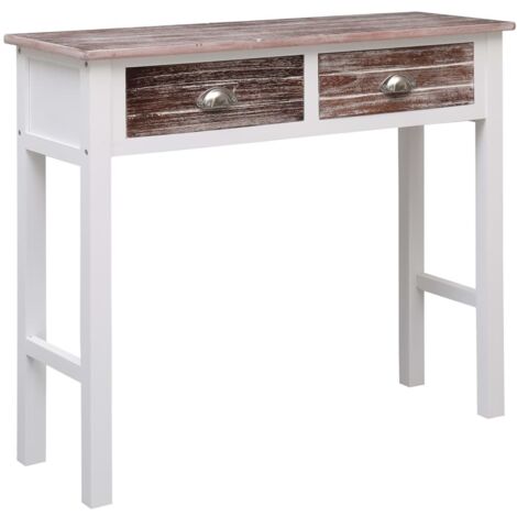 Table console-Table d'entrée Marron 90 x 30 x 77 cm Bois