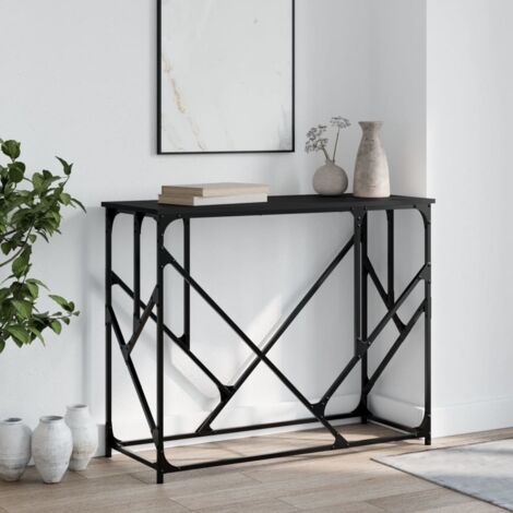 Table console-Table d'entrée noir 100x40x80 cm bois d'ingénierie