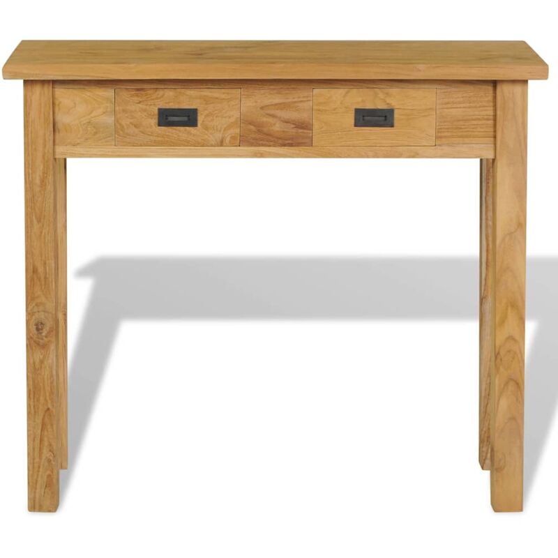 Vidaxl - Table console teck massif 90x30x80 cm