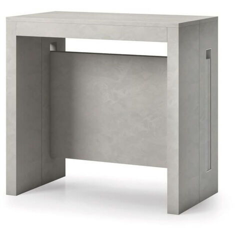 Table console transformable en béton