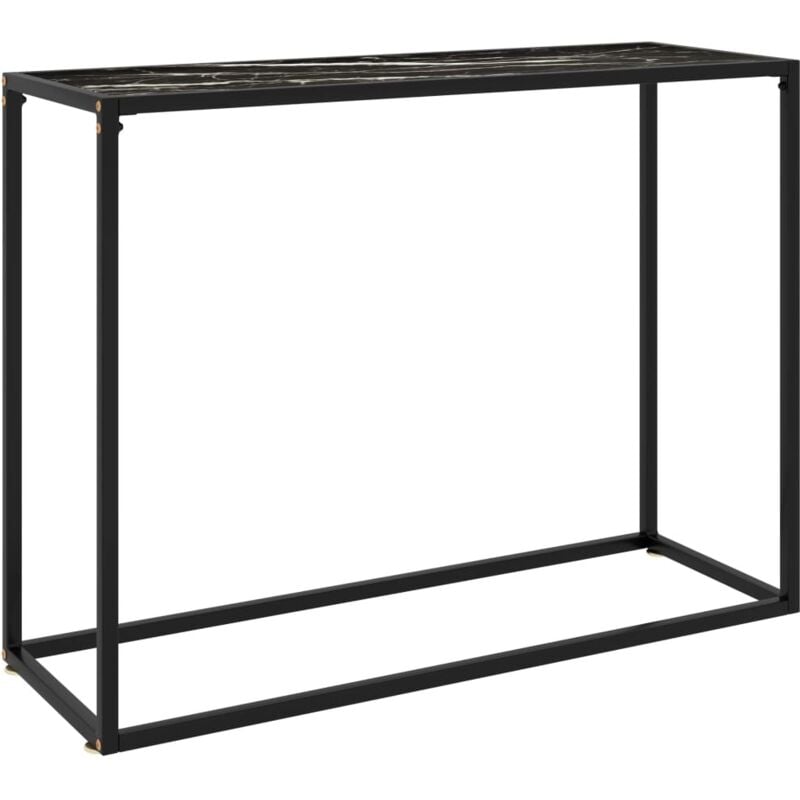 Vidaxl - Table console Noir 100x35x75 cm Verre trempé