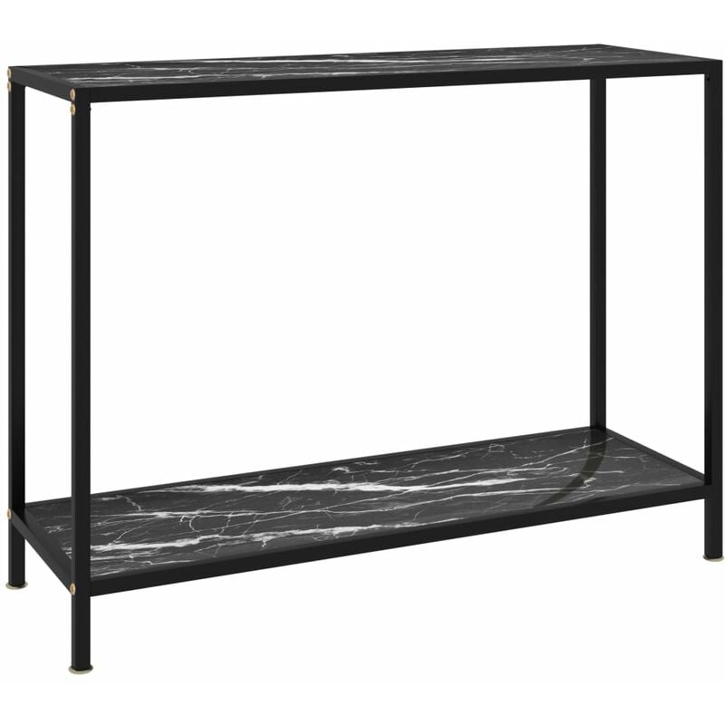 Table console Noir 100x35x75 cm Verre trempé