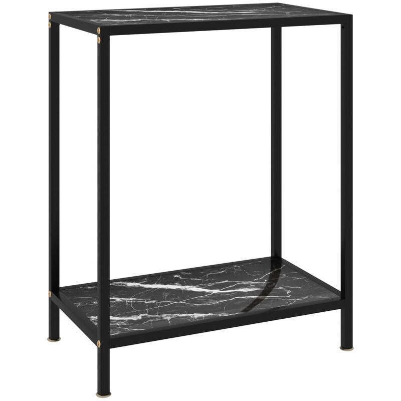 Vidaxl - Table console Noir 60x35x75 cm Verre trempé