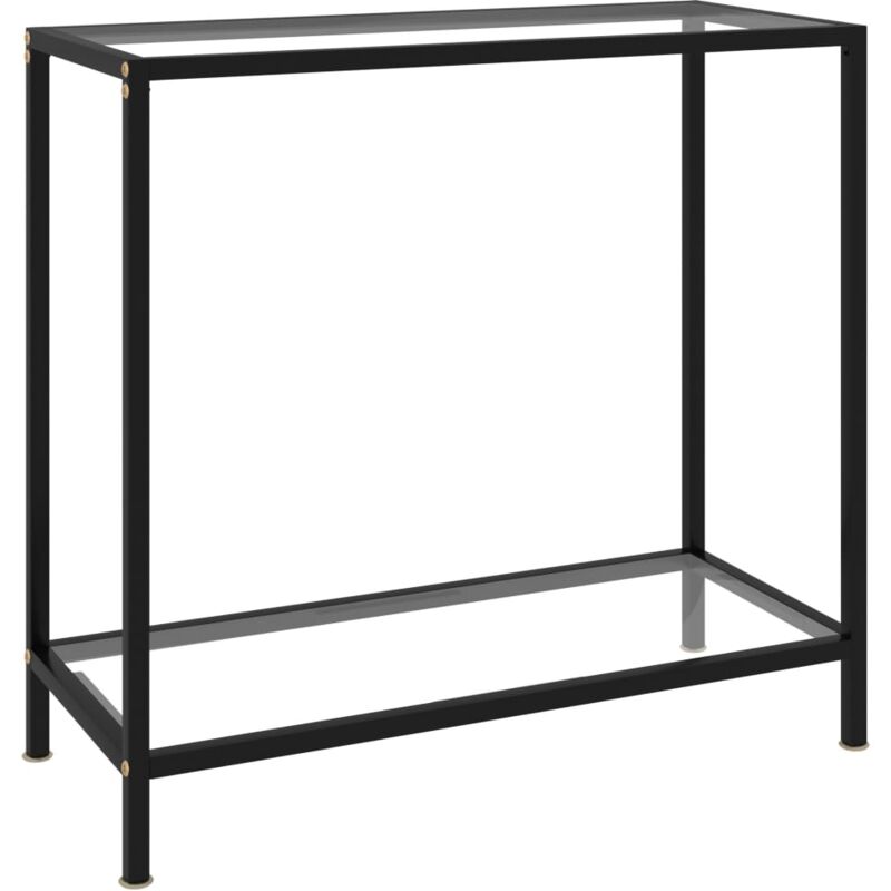 Table console Transparent 80x35x75 cm Verre trempé