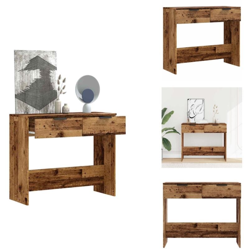 Vidaxl - Table console vieux bois 90x36x75 cm bois d'ingénierie - Table Console - Tables Consoles - Bout De Canapé - Table D'entrée