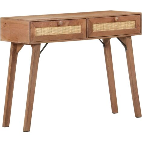 Table console，Table d'appoint，Bout de canapé 100x35x76 cm Bois de manguier massif CFW532956