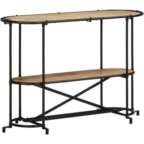 Table console，Table d'appoint，Bout de canapé 110x42x76 cm bois massif de manguier brut CFW13150