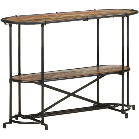 Table console，Table d'appoint，Bout de canapé 110x42x76 cm bois massif de récupération CFW37187