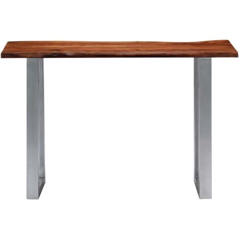 Table console，Table d'appoint，Bout de canapé 115x35x76 cm Bois d'acacia massif et fer CFW51378