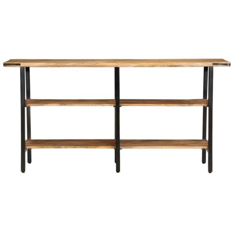 Table console，Table d'appoint，Bout de canapé 140x35x70 cm bois de manguier massif CFW50051