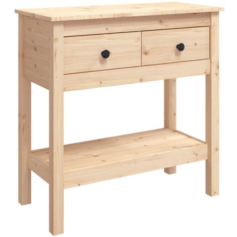 Table console，Table d'appoint，Bout de canapé 75x35x75 cm Bois massif de pin CFW13629