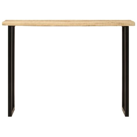Table console，Table d'appoint，Bout de canapé à live edge 105x33x76 cm bois de manguier massif CFW90714