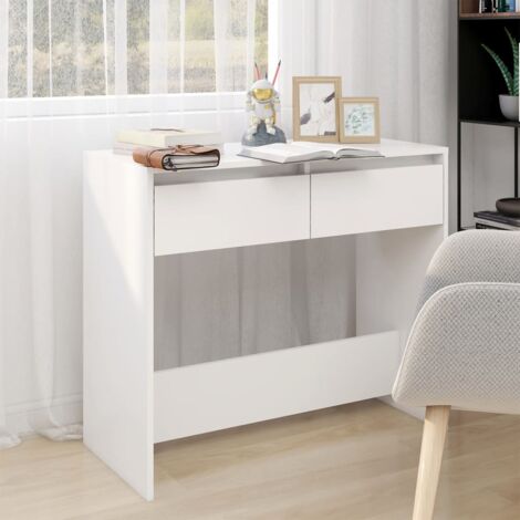 Table console，Table d'appoint，Bout de canapé Blanc 89x41x76,5 cm Acier CFW386645