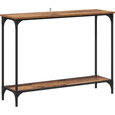 Table console，Table d'appoint，Bout de canapé Bois ancien 101 x 30.5 x 75 cm Bois d'ingénierie CFW43602