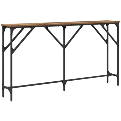 Table console，Table d'appoint，Bout de canapé Bois Ancien 140 x 23 x 75 cm CFW19614