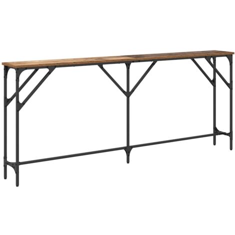 Table console，Table d'appoint，Bout de canapé Bois Ancien 180 x 23 x 75 cm CFW37797
