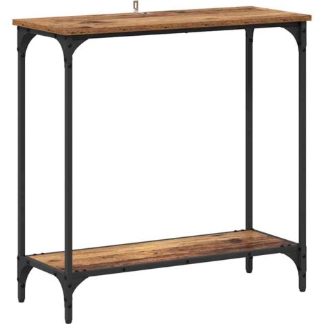 Table console，Table d'appoint，Bout de canapé Bois ancien 75 x 30.5 x 75 cm Bois d'ingénierie CFW13528