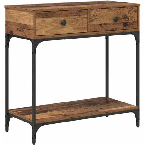 Table console,Table d'appoint,Bout de canapé Bois ancien 75 x 34,5 x 75 cm Bois d'ingénierie CFW79093