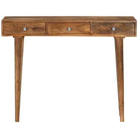 Table console，Table d'appoint，Bout de canapé Bois de manguier massif 102x30x79 cm CFW25433