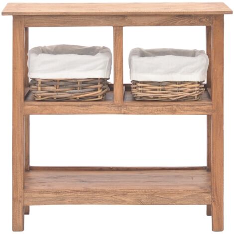 Table console，Table d'appoint，Bout de canapé Bois de récupération massif 69 x 28 x 70 cm593985