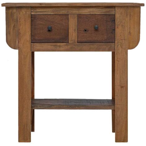 Table console，Table d'appoint，Bout de canapé Bois de récupération massif 80 x 35 x 80 cm447134