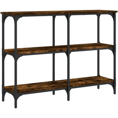 Table console,Table d'appoint,Bout de canapé chêne fumé 100x29x75 cm bois d'ingénierie CFW70600