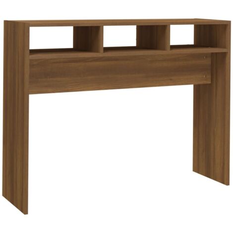 Table console,Table d'appoint,Bout de canapé Chêne marron 105x30x80 cm Bois d'ingénierie CFW36910