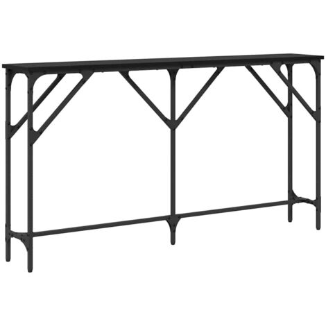 Table console，Table d'appoint，Bout de canapé Chêne noir 140 x 23 x 75 cm CFW33990
