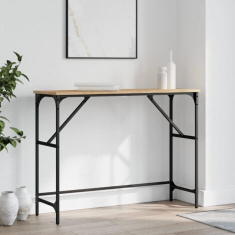 Table console,Table d'appoint,Bout de canapé chêne sonoma 100x32x75 cm bois d'ingénierie CFW885892