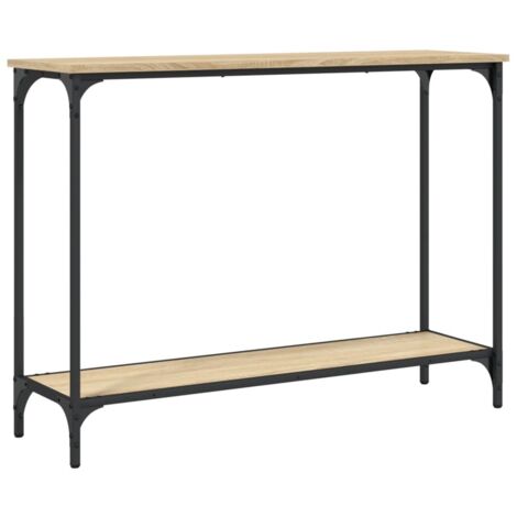 Table console,Table d'appoint,Bout de canapé chêne sonoma 101x30,5x75 cm bois d'ingénierie CFW96410