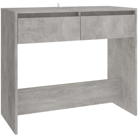 Table console，Table d'appoint，Bout de canapé gris béton 89x41x76,5 cm bois d'ingénierie CFW14072