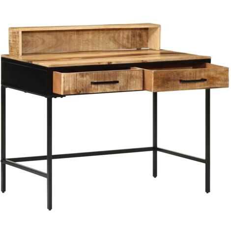 Table console，Table d'appoint，Bout de canapé Marron 100 x 55 x 75 cm Bois de manguier massif CFW89399