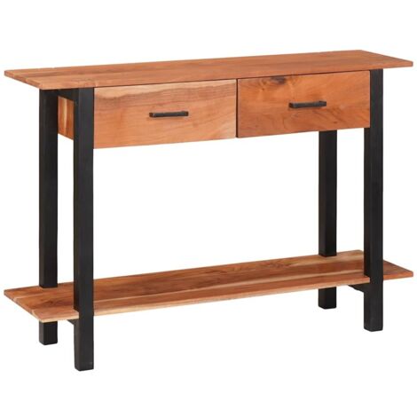 Table console,Table d'appoint,Bout de canapé Marron 110 x 30 x 75 cm Bois d'acacia massif CFW55275
