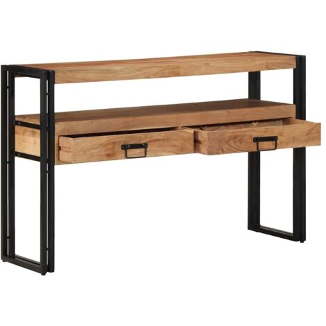 Table console,Table d'appoint,Bout de canapé Marron 120 x 33 x 75 cm Bois d'acacia massif CFW66774