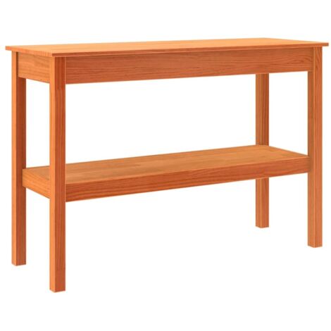Table console，Table d'appoint，Bout de canapé Marron cire 110 x 40 x 75 cm Bois massif en pin CFW77745