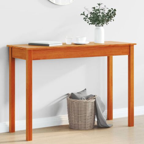 Table console，Table d'appoint，Bout de canapé marron miel 110x40x75 cm bois massif de pin CFW61030