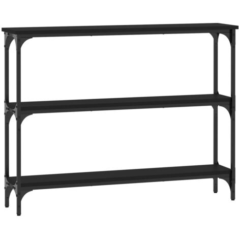 Table console,Table d'appoint,Bout de canapé noir 100x22,5x75 cm bois d'ingénierie CFW69703