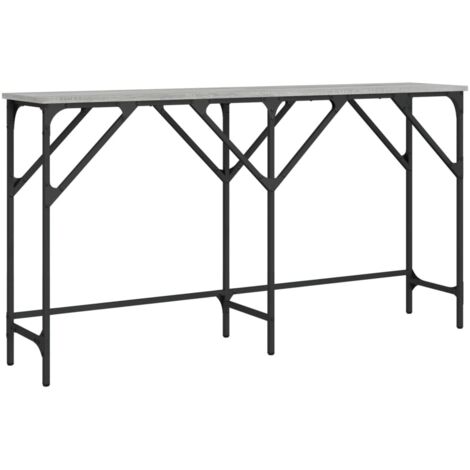 Table console，Table d'appoint，Bout de canapé sonoma gris 140x29x75 cm bois d'ingénierie CFW93614