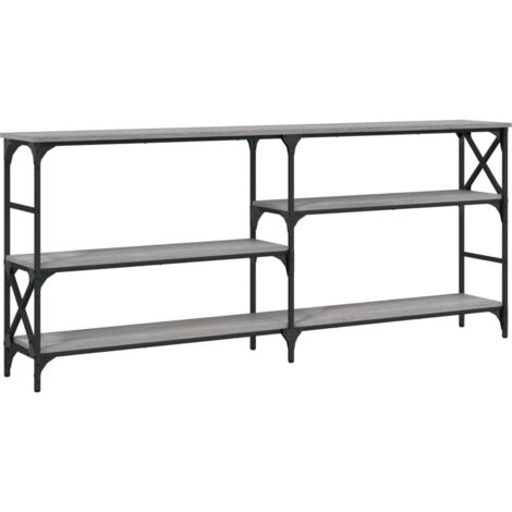 Table console,Table d'appoint,Bout de canapé sonoma gris 180x29x76,5 cm bois d'ingénierie CFW97466