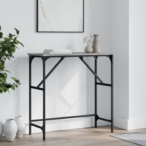 Table console，Table d'appoint，Bout de canapé sonoma gris 75x32x75 cm bois d'ingénierie CFW142014