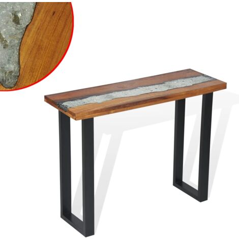 Table console，Table d'appoint，Bout de canapé Teck 100 x 35 x 75 cm CFW101131