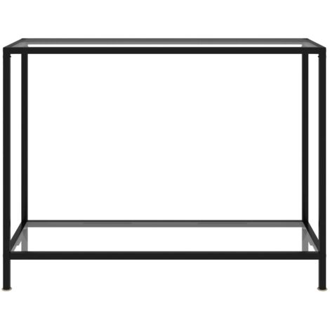 Table console，Table d'appoint，Bout de canapé Transparent 100x35x75 cm Verre trempé CFW92276