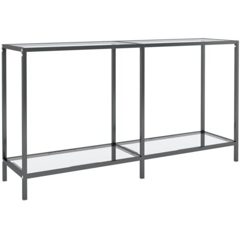 Table console，Table d'appoint，Bout de canapé Transparent 140x35x75,5 cm Verre trempé CFW74286