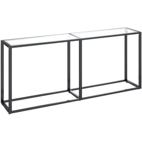 Table console，Table d'appoint，Bout de canapé Transparent 180x35x75,5 cm Verre trempé CFW95719