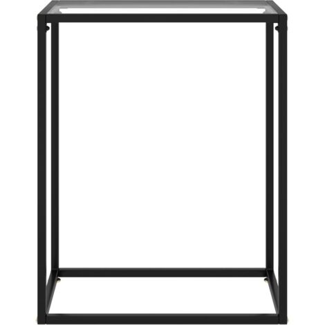 Table console，Table d'appoint，Bout de canapé Transparent 60x35x75 cm Verre trempé CFW25648